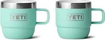 YETI Rambler 6 oz Stackable Mug, Stainless Steel, Vacuum Insulated Espresso/Coffee Mug, 2 Pack, S... | Amazon (US)