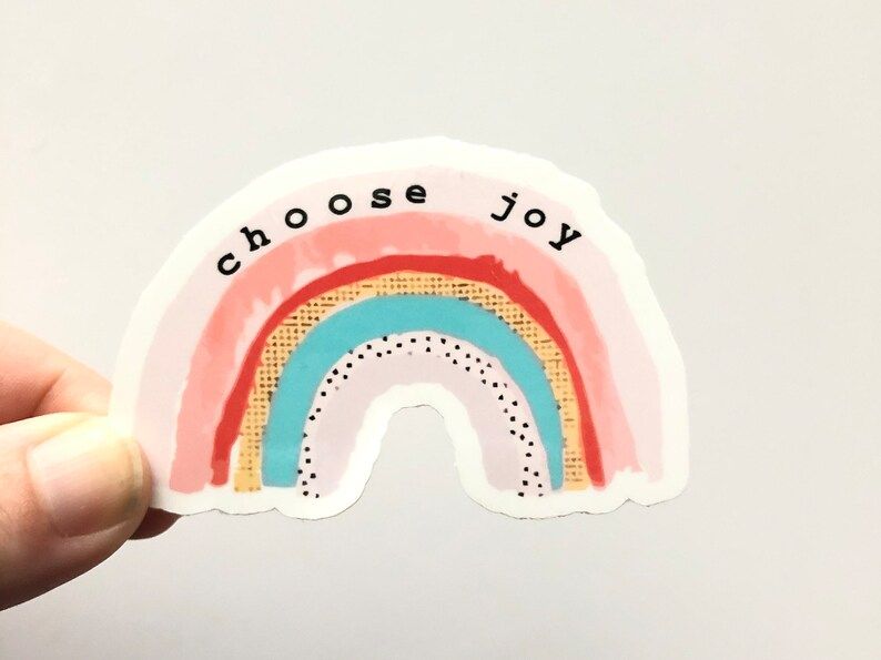 Choose Joy Sticker  Pastel Rainbow Die-cut Window | Etsy | Etsy (US)
