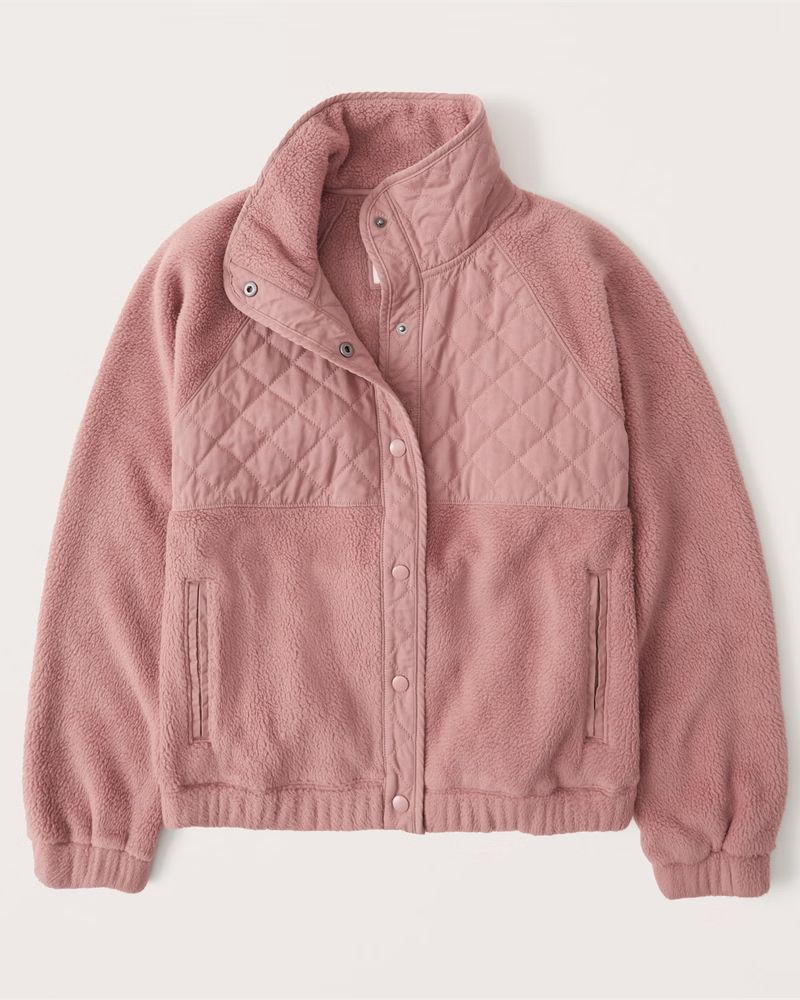 Quilted Snap-Up Jacket | Abercrombie & Fitch (US)