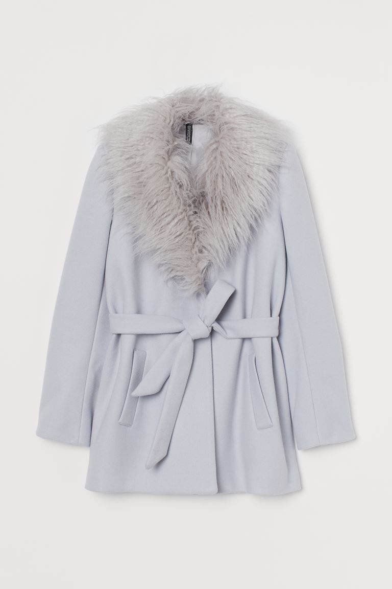 Coat with Faux Fur Collar | H&M (US + CA)