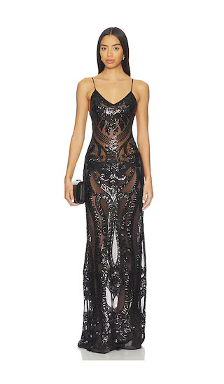 Slip Gown in Black | Revolve Clothing (Global)