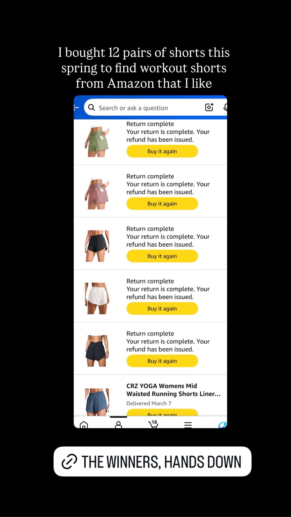 I bought 12 pairs of shorts this spring to find workout shorts from Amazon that I like