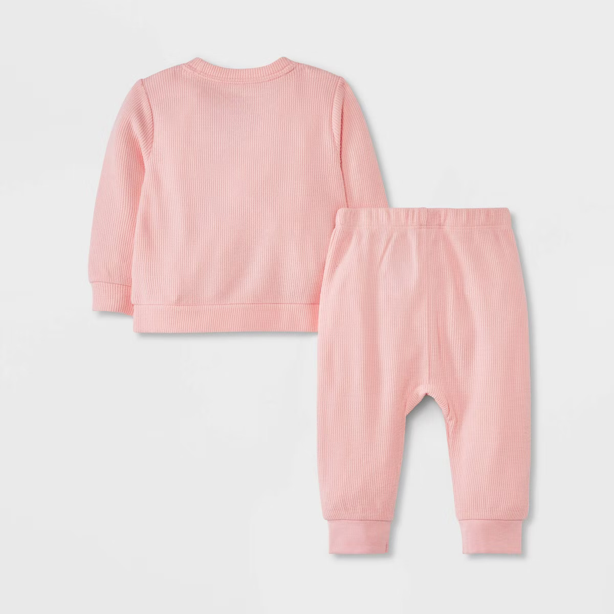 Baby Thermal Ribbed Top & Bottom Set - Cat & Jack™ Pink 18M | Target