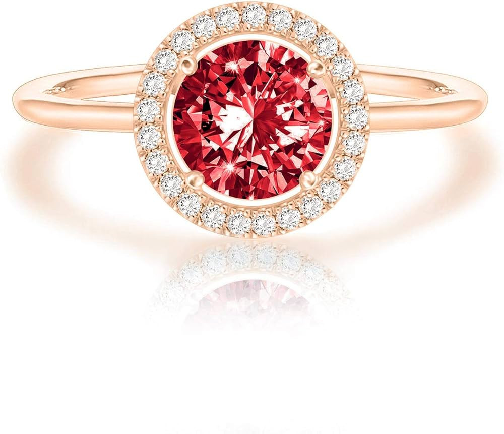 Crystal 14K White Gold Plated Birthstone Rings | Rings for Women | Amazon (US)