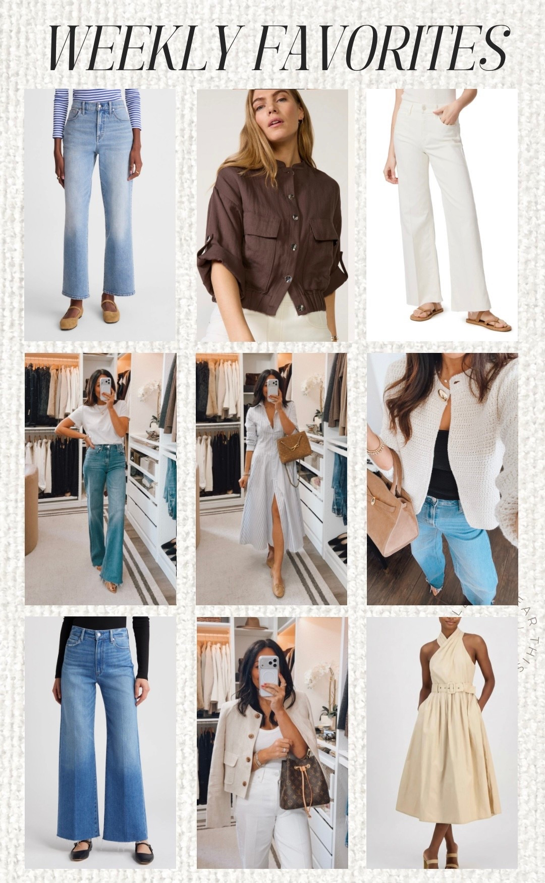 Last weeks best sellers! 
The blue jeans I’m wearing w/ the tee are the Quince Bella Wide Leg- I’m wearing the 32-inch inseam. the Zara button-down dress I sized up to a medium. 

#LTKootd #LTKOver40