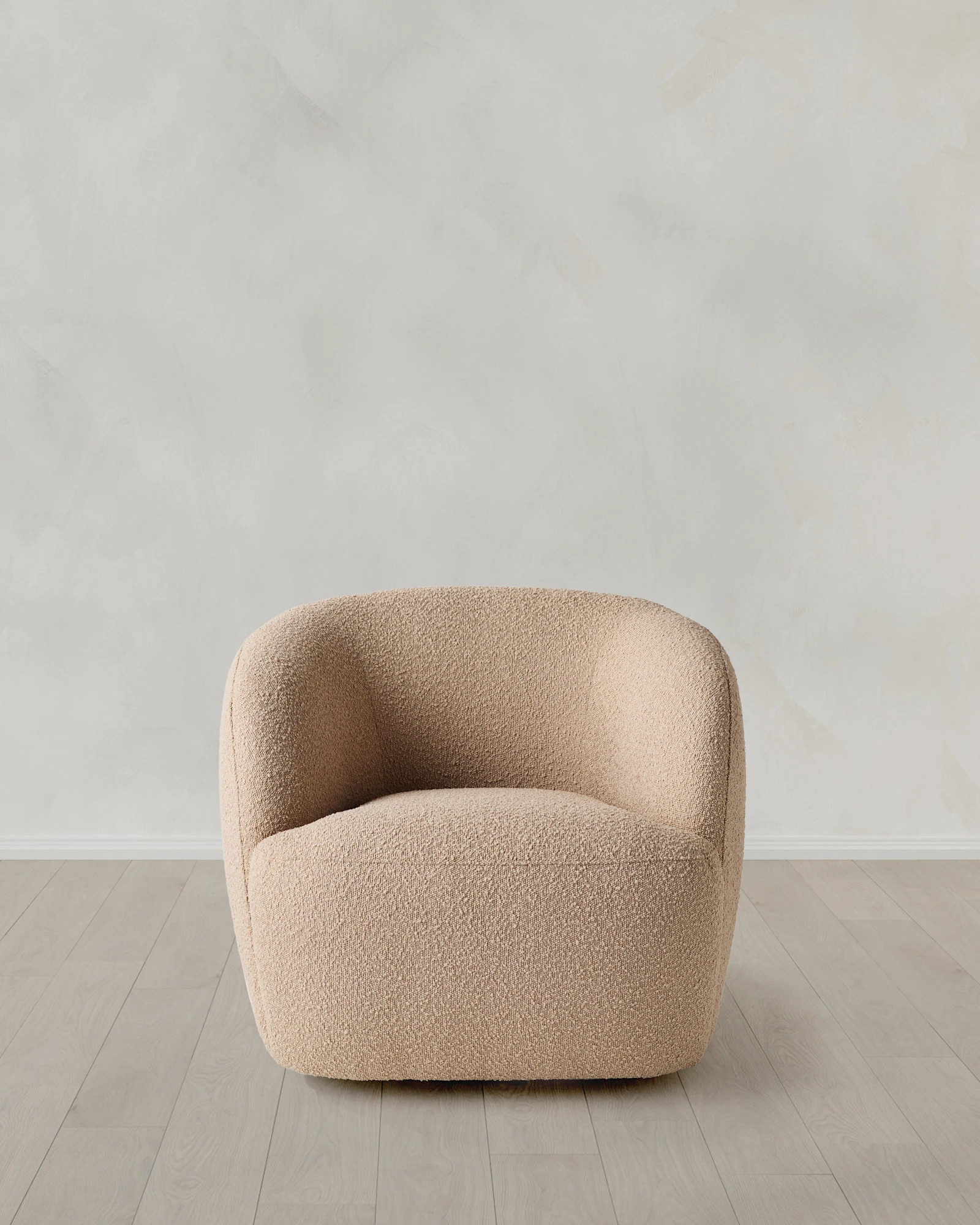 Quince | Performance Boucle Swivel Chair in Ivory, Polyester | Quince