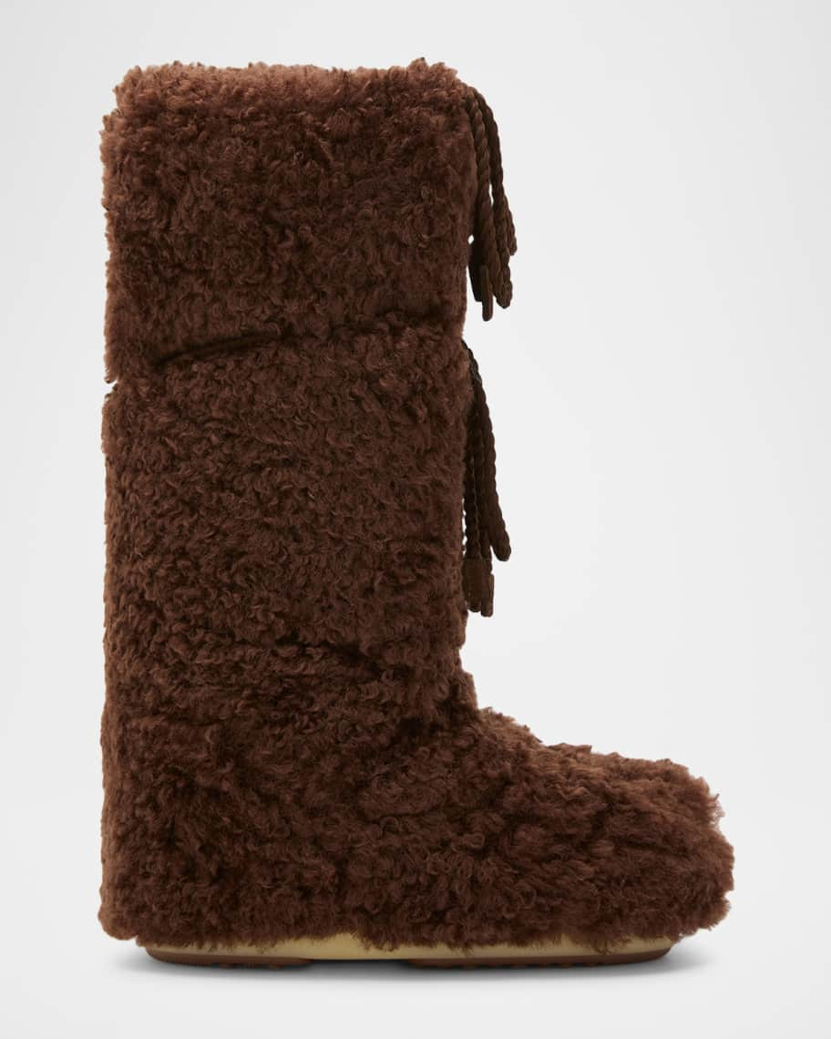 Moon Boot Icon Curly Extra Knee-High Snow Boots | Neiman Marcus