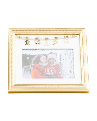 8.5x7.5 Matted To 6x4 Holiday Charm Garland Tabletop Picture Frame | TJ Maxx