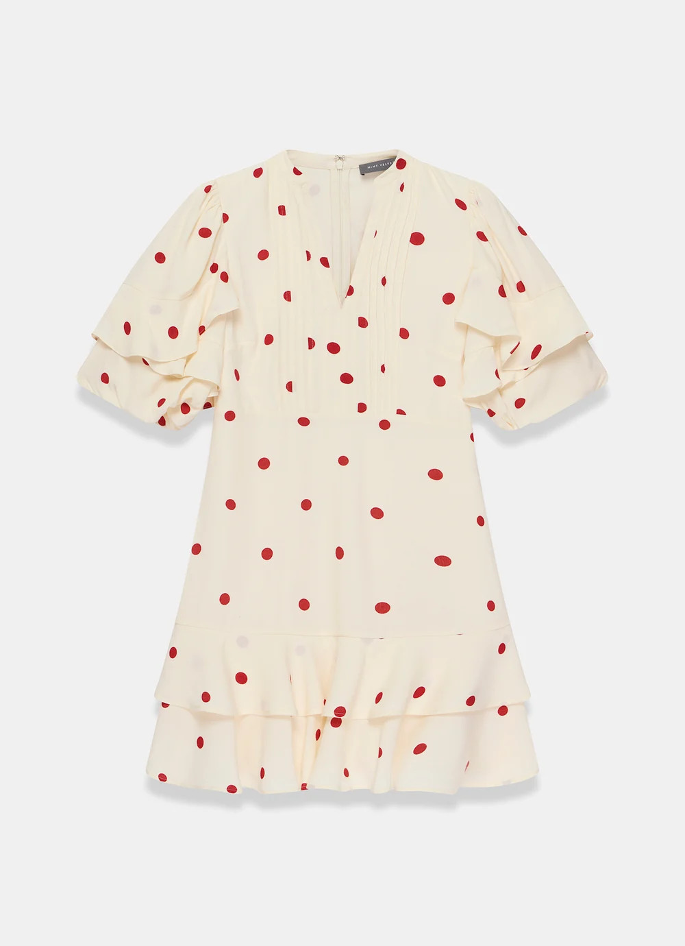 Cream Polka Dot Mini Dress | Mint Velvet