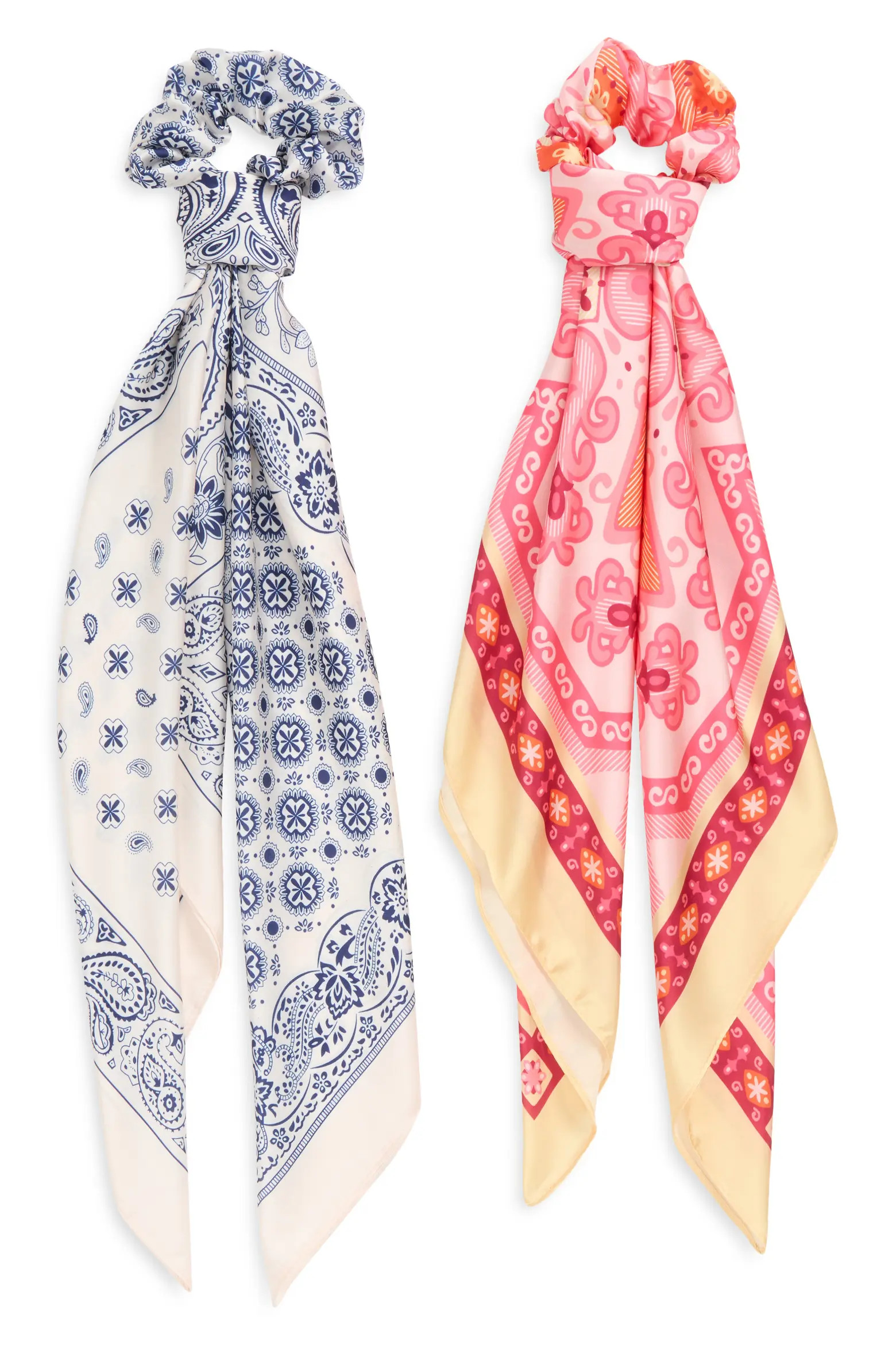 4-Piece Scrunchie & Square Scarf Set (Women) | Nordstrom | Nordstrom