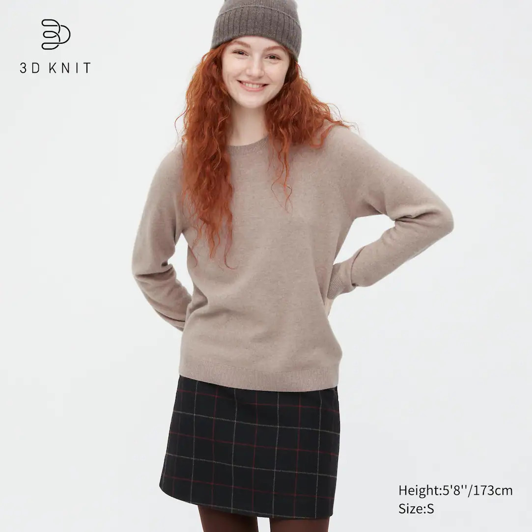 Pull 100% Cachemire Maille 3D Col Rond | Uniqlo FR