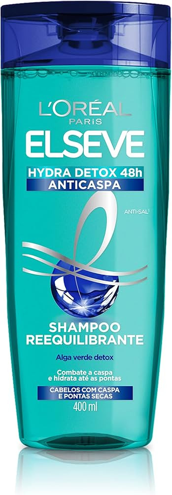 Shampoo L'Oréal Paris Elseve Hydra-Detox Anti-Caspa, 400ml | Amazon (BR)