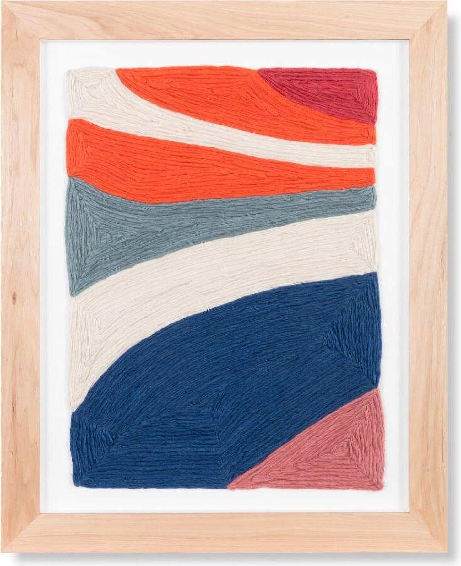 Loloi Updraft Orange and Navy 2'-4" x 2'-8" Wall Art | 1stopbedrooms
