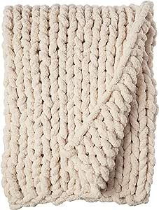 Amazon.com: Casaphoria Luxury Chunky Knit Throw Blanket-Large Cable Knitted Soft Cozy Polyester C... | Amazon (US)