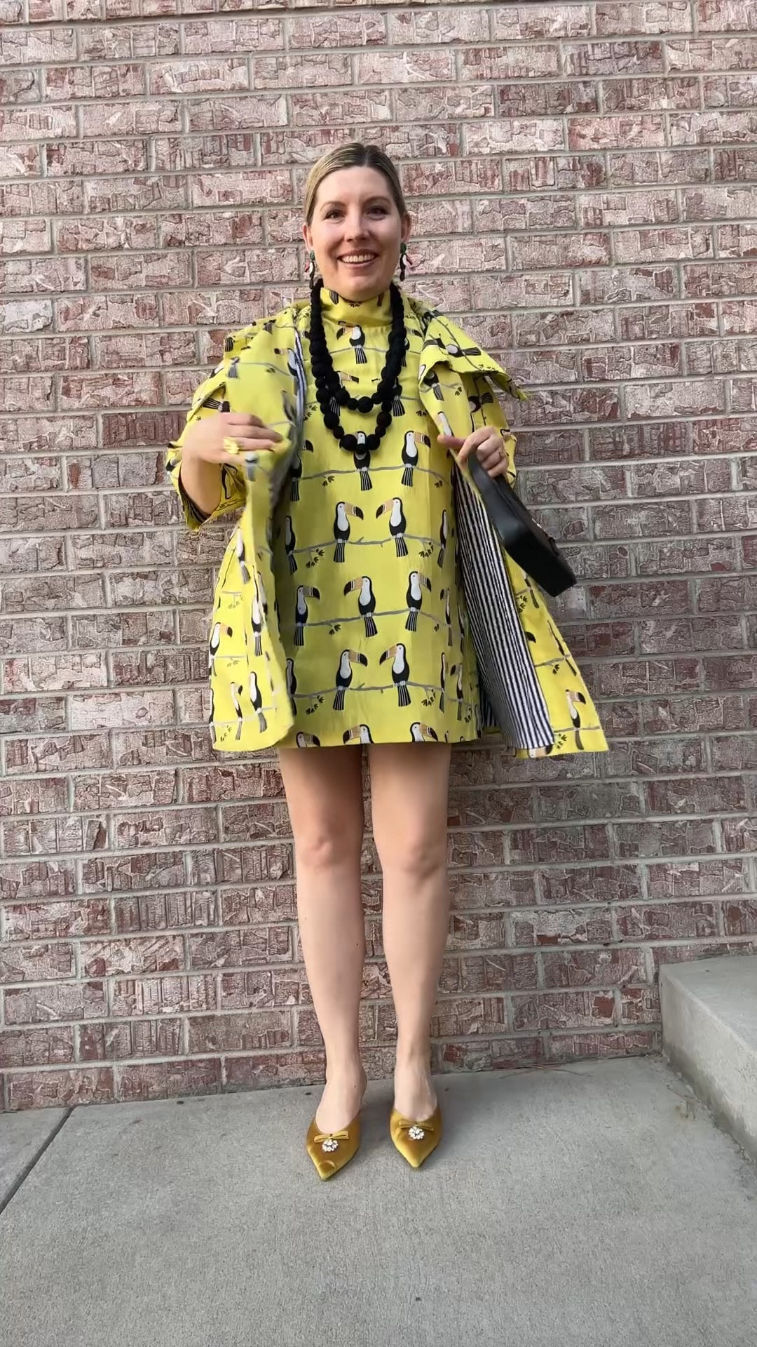 Off the Wall(paper) - Look 6
A curated style series

The second that I saw this toucan print I HAD TO HAVE IT. Now I am known at my local @dillards as the lady who rocks the Toucan outfit. And so can you! 😂 

Off The Wall(paper) is a celebration of one of my favorite styling hacks: MATCH EVERYTHING. I get outsized amounts of joy from a couple of funny things: 1. Lining things up (yes, literally) and 2. Finding things that match and then LINING THEM UP. This is that desire embodied in a capsule series. 

Dress & Coat - Buru
Bag - YSL 
Necklace - Dillards
Shoes - @katespade 
Earrings Le Chic Miami
Ring & Bracelets - Rocksboxx


#LTKsalealert #LTKstyletip

Comment SHOP below to receive a DM with the link to this post on my LTK ⬇ https://liketk.it/5W8V2 #ltkseasonal

#LTKMidsize #LTKTall #LTKootd