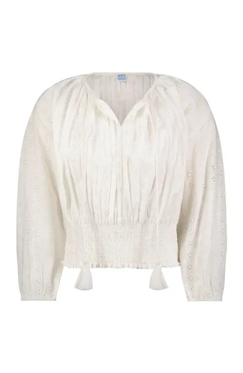 Mer St. Barth Lola Blouse in White at Nordstrom, Size X-Small | Nordstrom