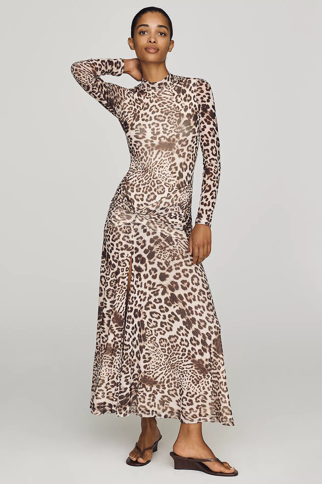 Bardot Lea Printed Mesh Maxi Dress | Anthropologie (US)
