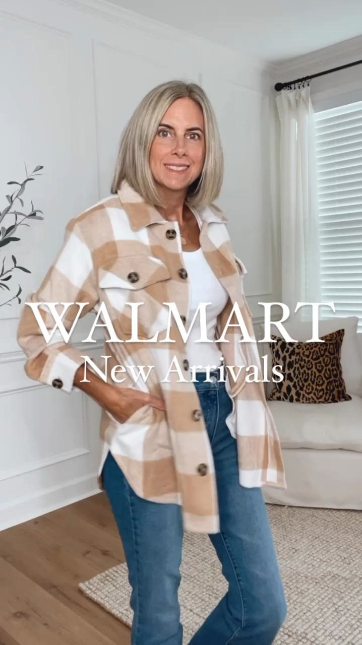 Walmart fall haul 🍁🍂 I got so many good things in my last Walmart order all under $25. Sharing a couple now. Stay tuned for more. The shacket is so dang cute and super soft! Wearing a small. Perfect for pumpkin patches and all things fall! Love the style and fit of the flare jeans! Wearing a 4. Ribbed pullover is a nice length for half tucking. Love the big collar. In a small. My clogs are from Amazon but found a similar pair at Walmart. 

#walmartfinds
#fallfashion
Fall outfit ideas 


#LTKFindsUnder50 #LTKVideo #LTKFindsUnder100