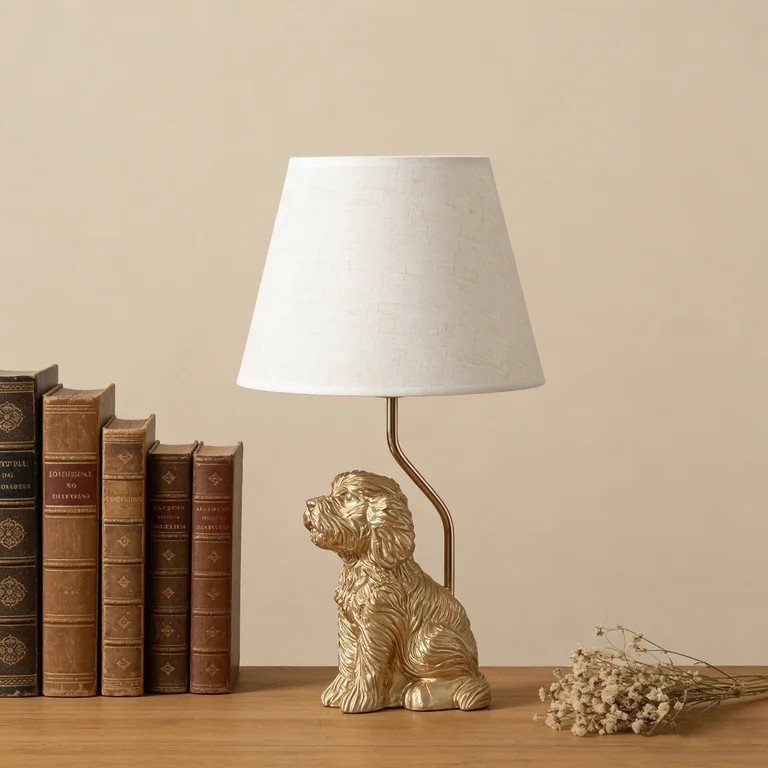 Golden Retriever Lamp Nightstand Decor Dog Lamps, Goldendoodle Cute Desk Lamp, Animal Stained Gla... | Walmart (US)