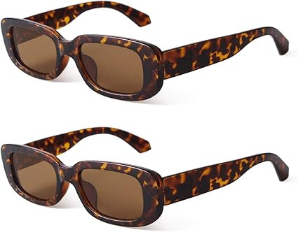 BUTABY Rectangle Sunglasses for Women Retro Driving Glasses 90’s Vintage Fashion Narrow Square ... | Amazon (US)