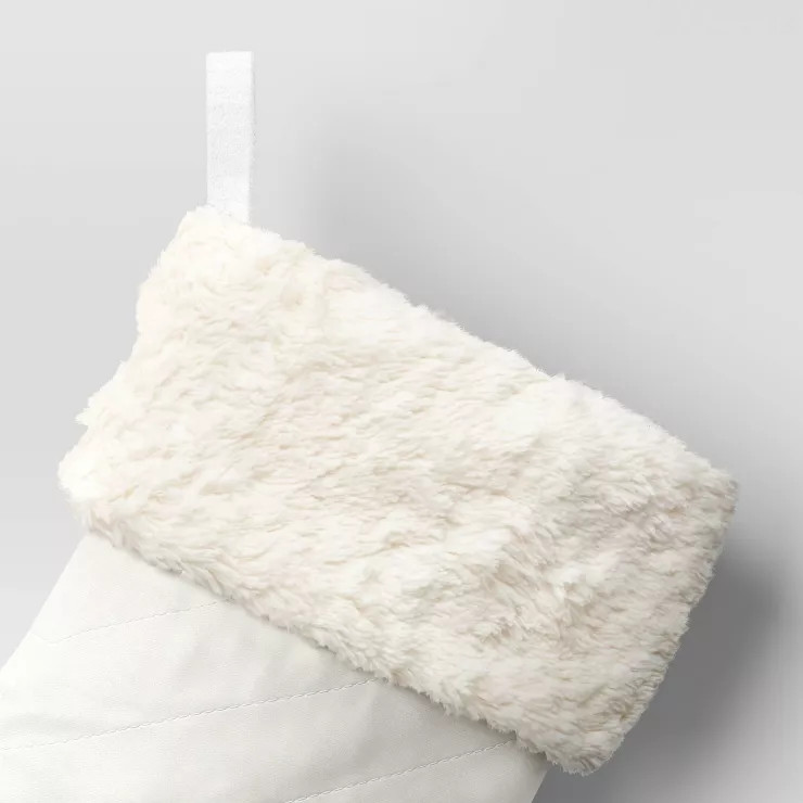 Velvet Holiday Stocking Cream - Threshold™ | Target