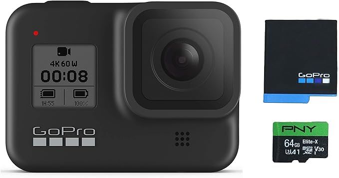 GoPro HERO8 Black Waterproof Action Camera with Touch Screen 4K Ultra HD Video 12MP Photos 1080p ... | Amazon (US)