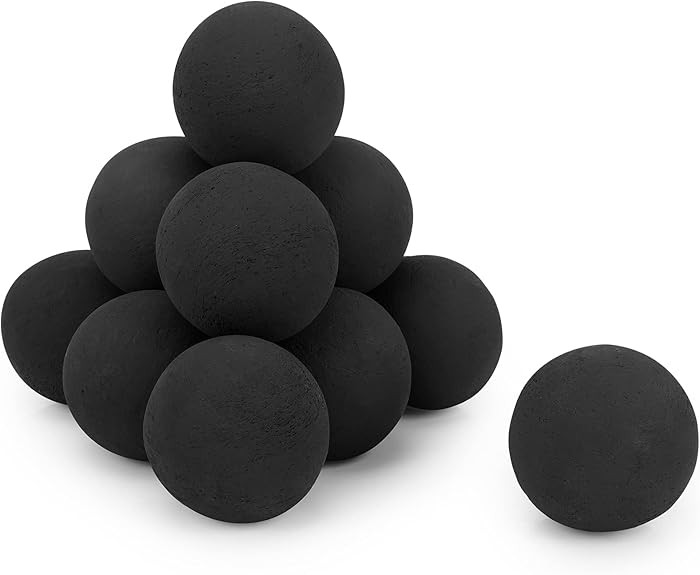 Stanbroil Ceramic Balls - 4” Round Fire Stones for Fire Pit Fire Bowl and Fireplace - Set of 12... | Amazon (US)