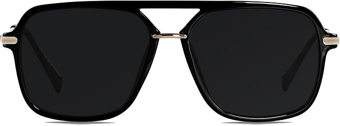 ANDWOOD Retro Square Sunglasses for Women Men Polarized Trendy Aviator 90s Pilot Shades | Amazon (US)
