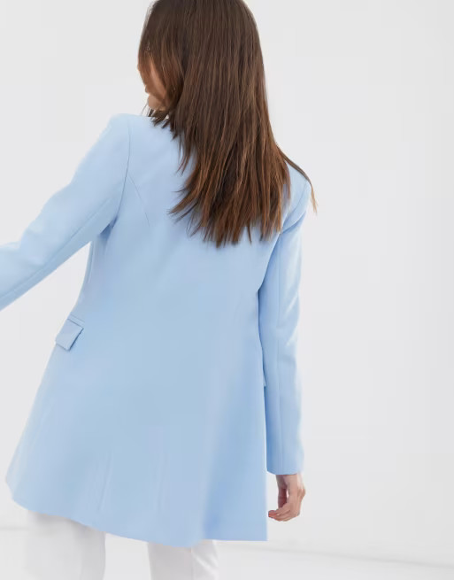 ASOS DESIGN collarless longline blazer | ASOS (Global)