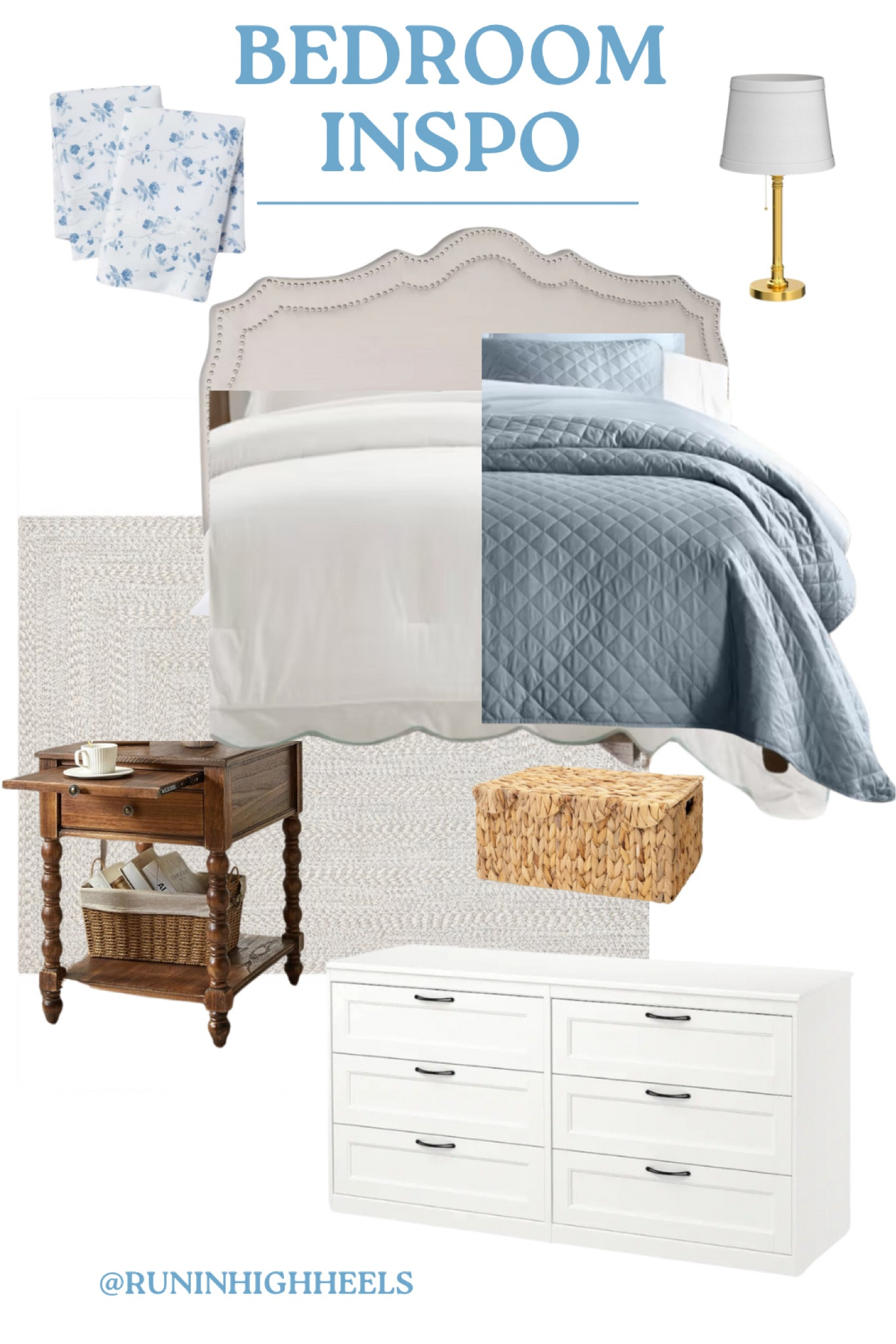 My Grandmillenial/Nancy Meyers bedroom inspiration! #home #bedroom #bluebedroom #classicstyle 

#LTKHome