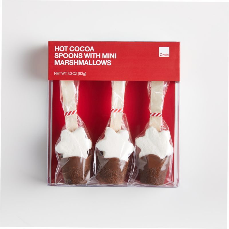 Hot Chocolate Spoons with Mini Marshmallows, Set of 3 + Reviews | Crate and Barrel | Crate & Barrel