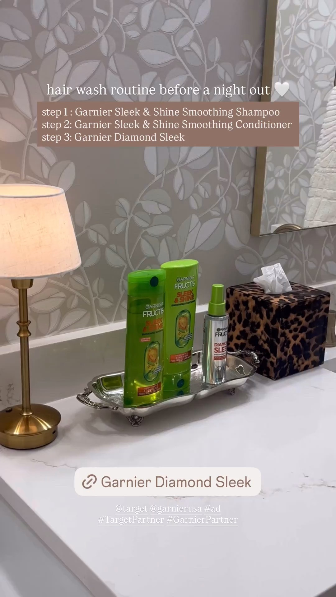 #ad My favorite date night blowout routine! 💛👏🏼 Using the @garnierusa Diamond Sleek! It gives my hair the prettiest shine and the only hot tool you need is a blow dryer! You can shop it below and at @target ! #TargetPartner #GarnierPartner  @shop.ltk #liketkit
