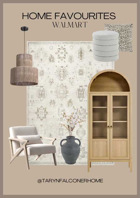 Walmart home favourites!

Neutral home, arched cabinet, accent rug, accent chair, woven chandelier, ottoman, budget friendly, home finds

#LTKhome #LTKstyletip
