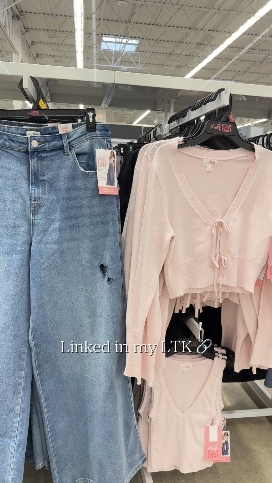 Spotted: The new Millie Bobby Brown collection at Walmart! 🌸 These wide-leg heart jeans are a must-have for spring. Pairing them with this soft pink tie-front cardigan for the ultimate coquette aesthetic. Budget-friendly and so cute!

#LTKValentine #LTKootd