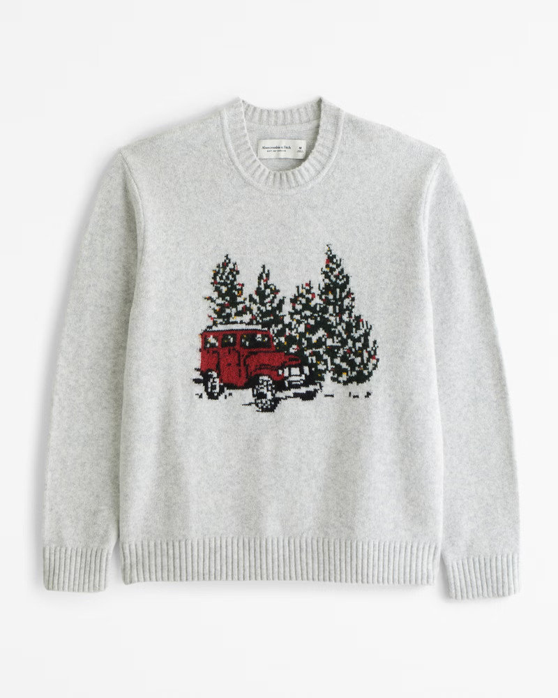 Holiday Graphic Crew Sweater | Abercrombie & Fitch (US)