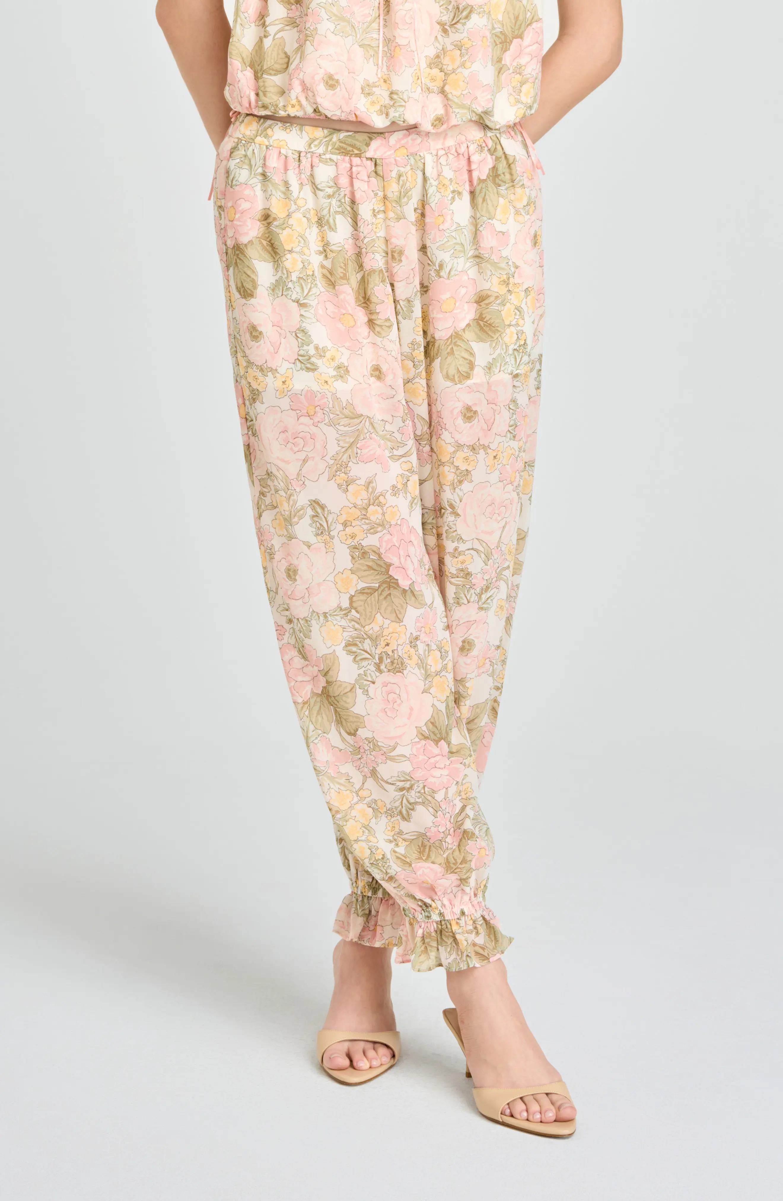 Jasmine Floral Semisheer Balloon Pants (Women) | Nordstrom | Nordstrom