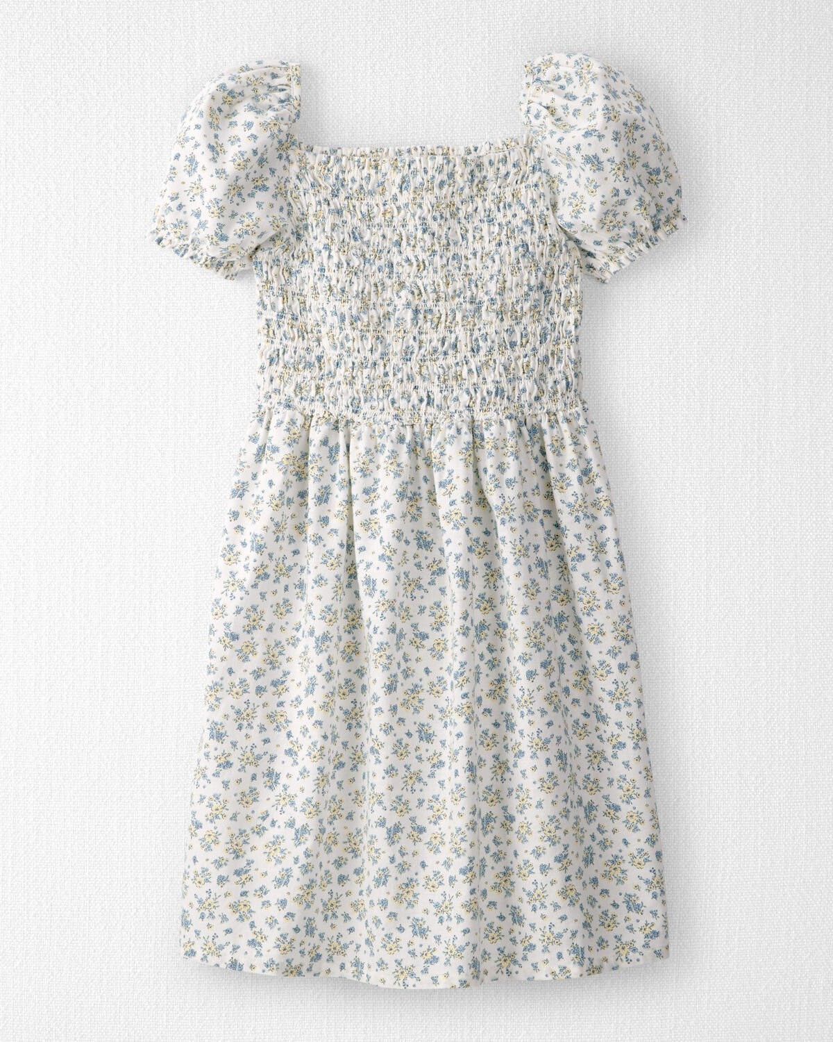 Girls Smocked Dress Made with Organic Cotton in Spring Bloom Print - Little Planet | Carter's | Carter's Inc