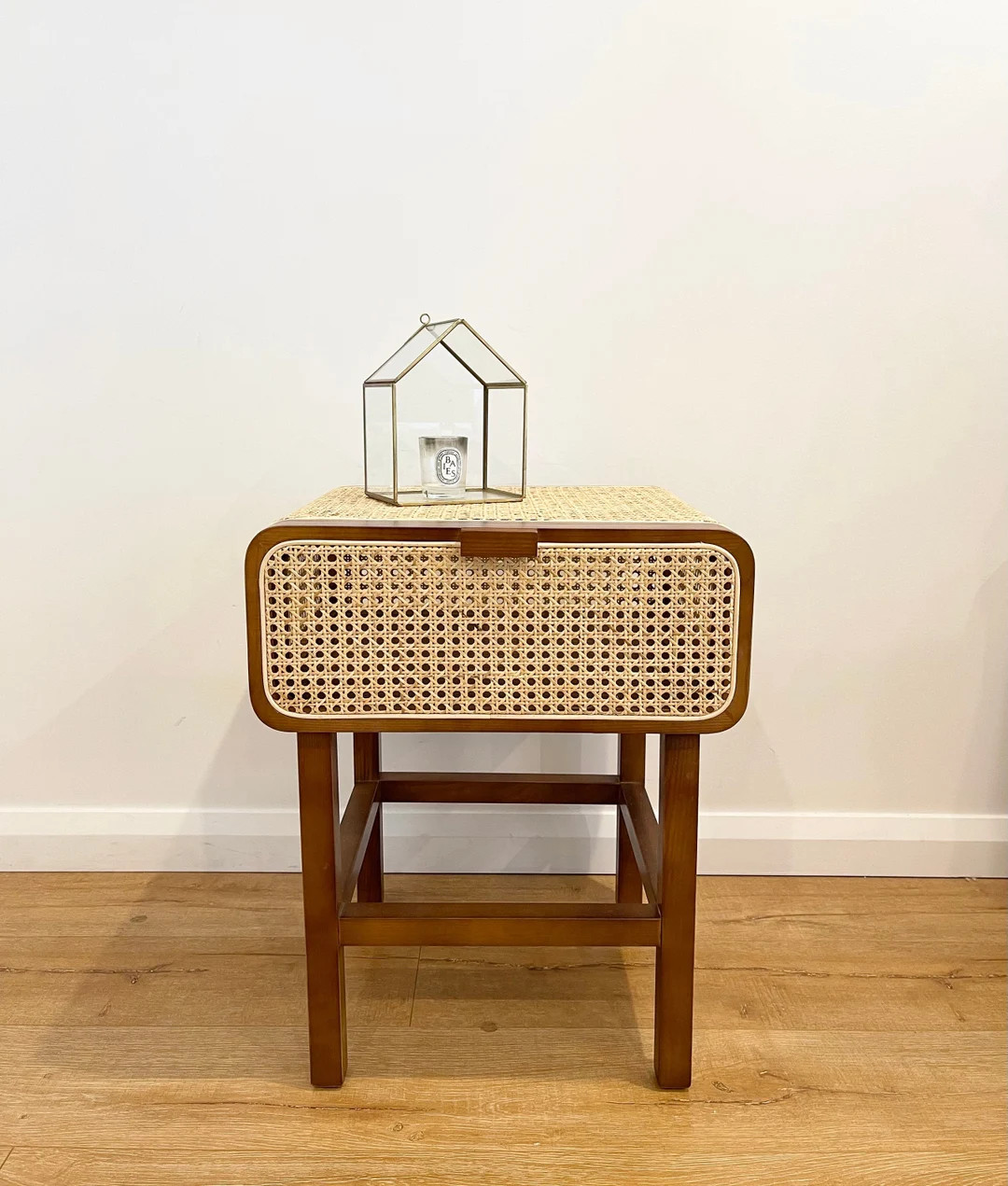 Retro Handcrafted Rattan Bedside Table / Lamp Table / Cabinet Table/ Balcony Table- preorder avai... | Etsy (US)