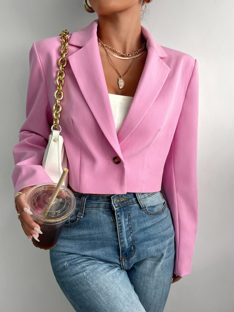 SHEIN BIZwear Blazer mit Revers, einem Knopf | SHEIN