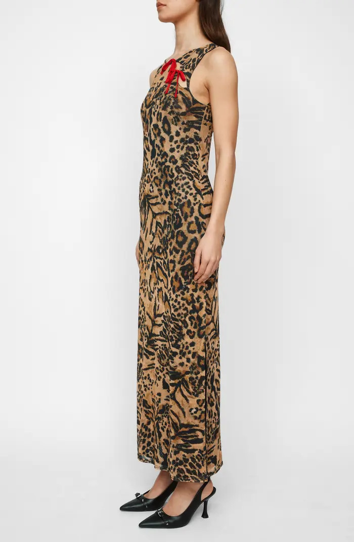 NASTY GAL Animal Print Cutout Mesh Dress | Nordstrom | Nordstrom