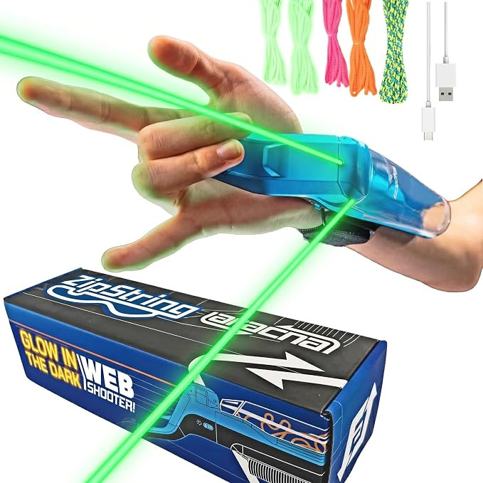 ZipString Aracna Glow-in-the-Dark Webshooter String Launcher Toy | Amazon (US)