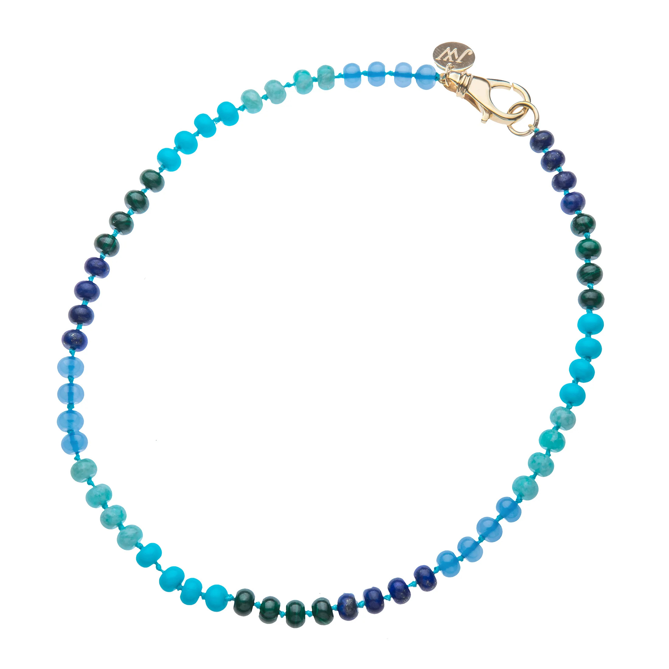 Ombre Carved Stone Beaded Necklace | Jane Win