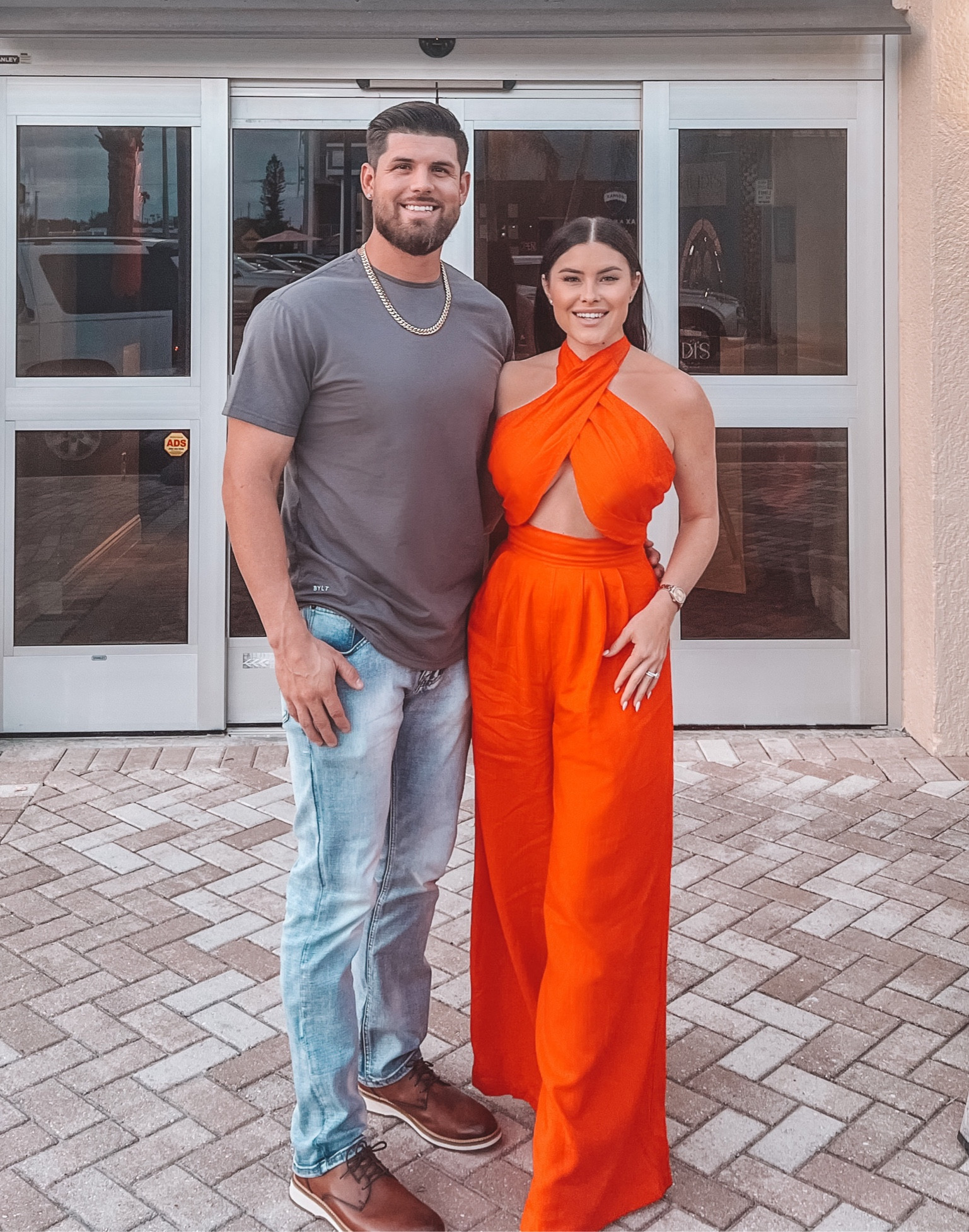 Date night halter jumpsuit outfit🧡

#LTKshoecrush #LTKunder50 #LTKstyletip