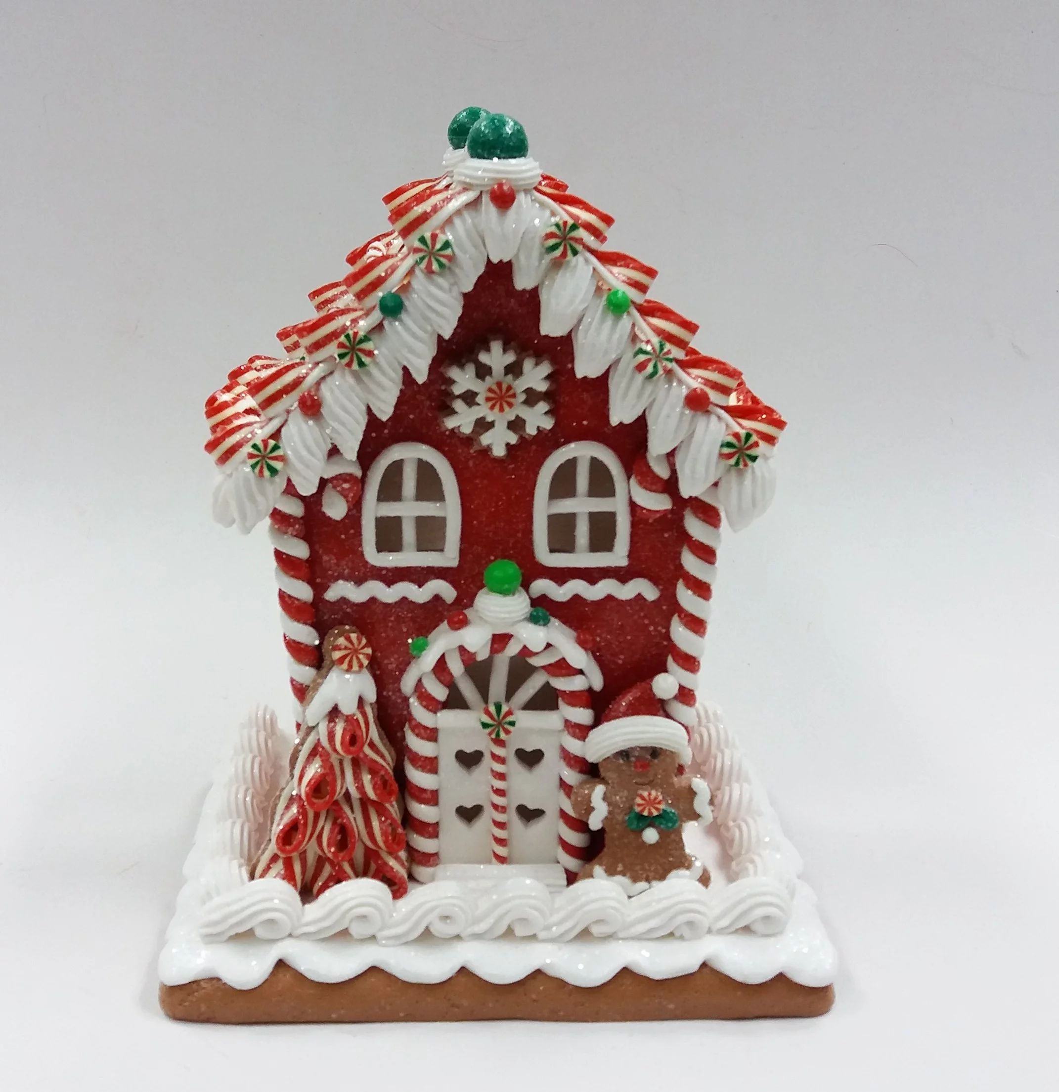 Christmas Village LED Red Gingerbread House, by Holiday Time | Walmart (US)