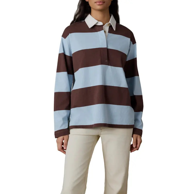 Stripe Organic & Recycled Cotton Jersey Rugby Shirt | Nordstrom