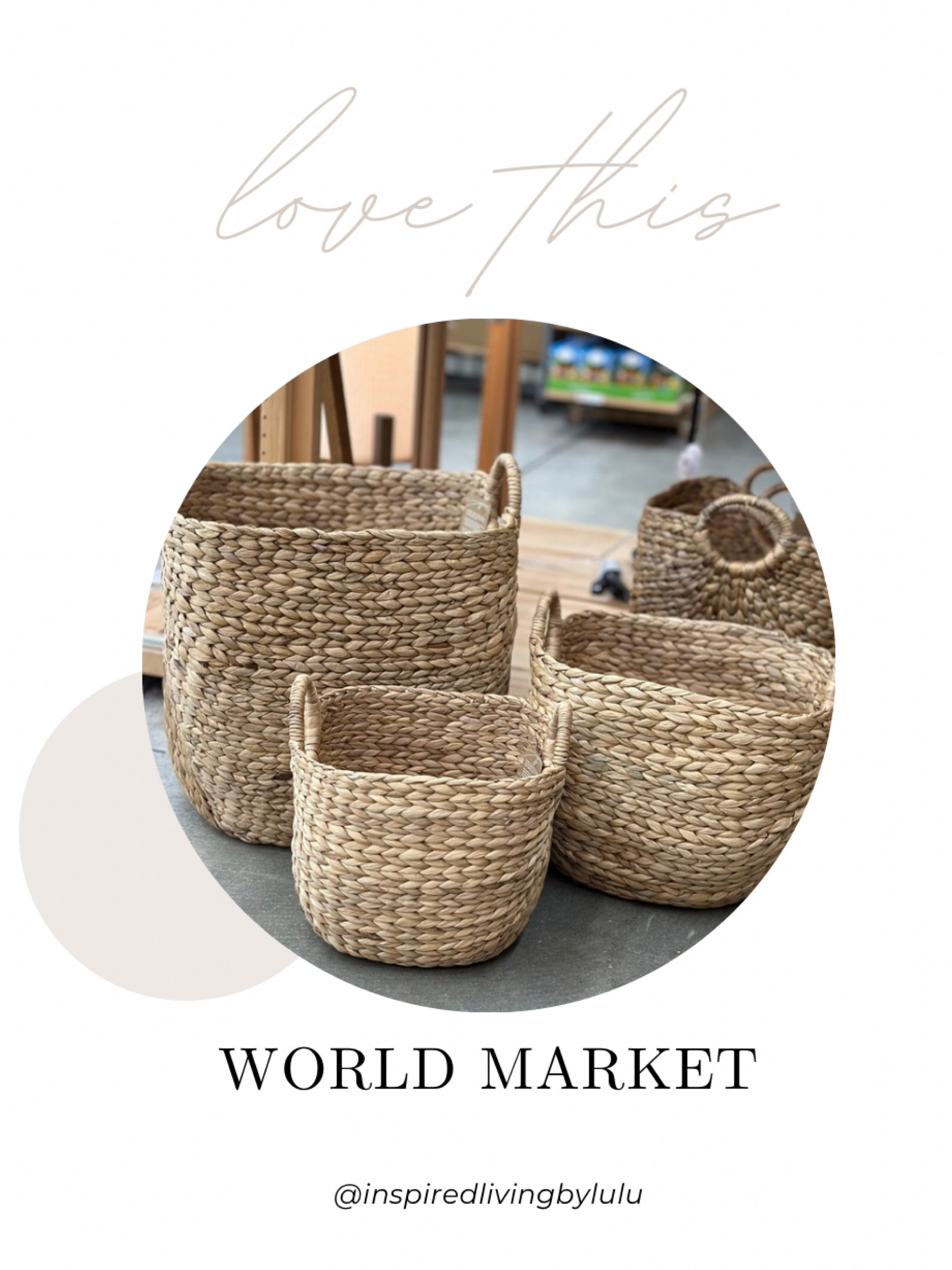 Keep your space tidy and stylish with these natural-hued baskets from World Market, available in three sizes.

#organizedstyle #organize #worldmarket #homeorganization #homedecor #playroom #laundrybasket
#nursery #livingroom #bedroom #woven
#organization

#LTKfindsunder50 #LTKhome