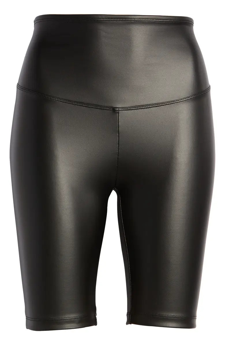 High Waist Faux Leather Bike Shorts | Nordstrom Rack