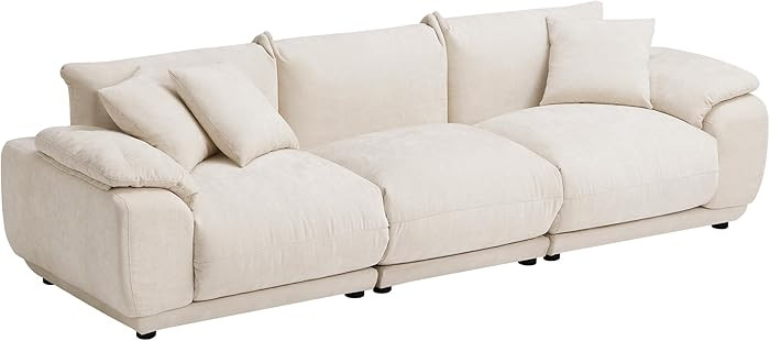 SICOTAS Sofá Seccional Modular de 102" - Cómodo Sofá de 3 Plazas con Asiento Profundo y Tela C... | Amazon (US)