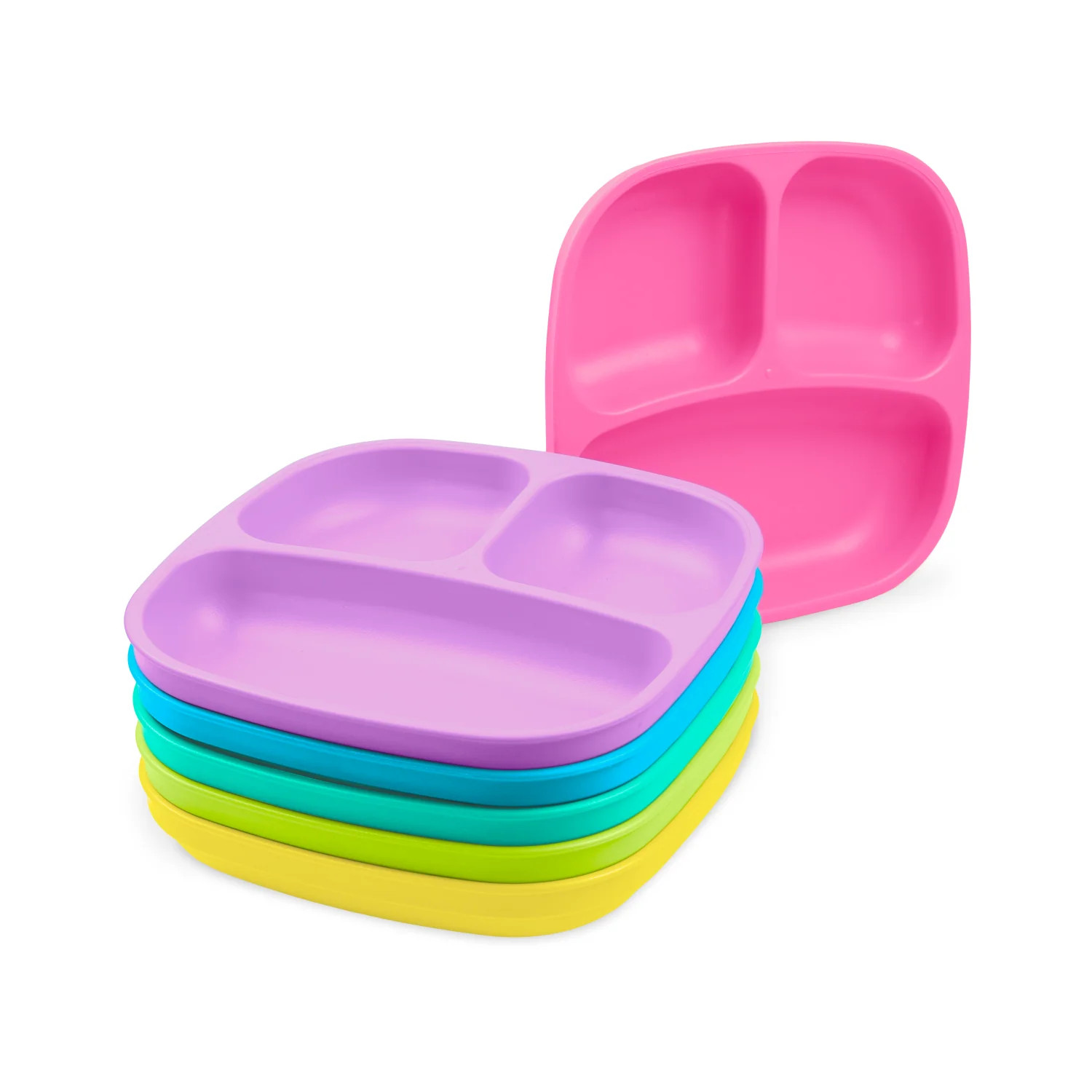 7" Divided Plate Set | Toddler Plates | Baby Plates | Re-Play