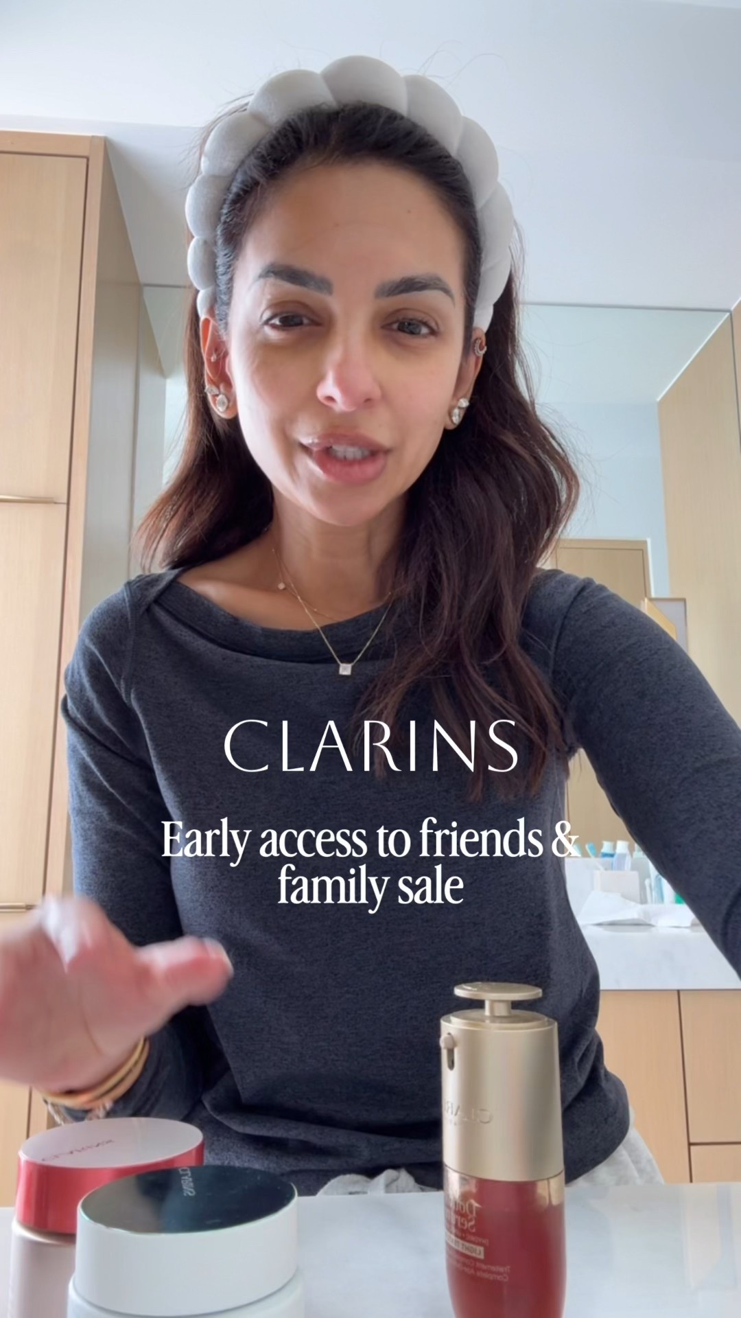 Early access to the Clarins friends and family sale + free gift wirh NASREEN26! I swear by my depuffing and cryo masks those are must haves in my skincare for depuffing and instant glass skin. The double serum is a great daily anti aging serum that wears well under makeup and also gives my skin a glow! Use our code NASREEN26 today for early access!

#LTKSaleAlert #LTKBeauty